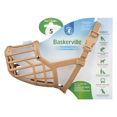 Baskerville mundkurv str: 5